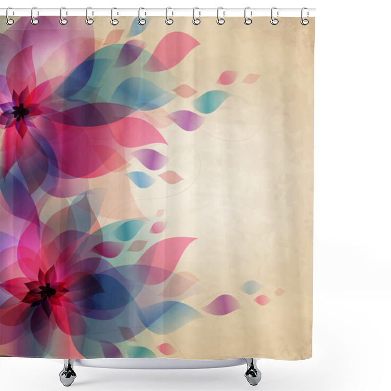 Personality  Vector Flower Background Shower Curtains