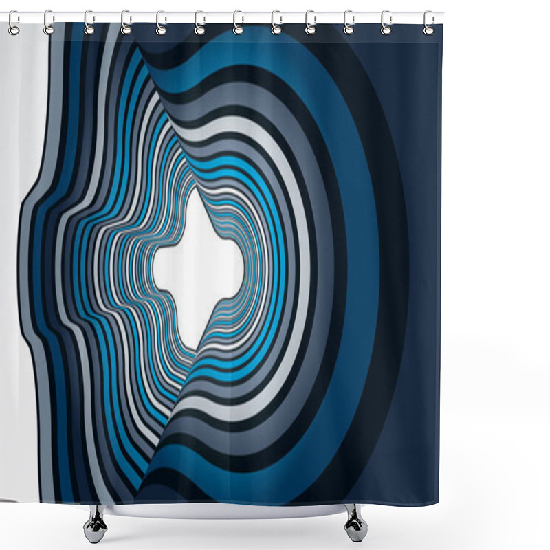 Personality  Minimal Design Of Abstract Lines In 3D Perspective Vector Abstra Shower Curtains