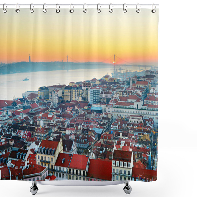 Personality  Sunset In Lisbon, Portugal Shower Curtains