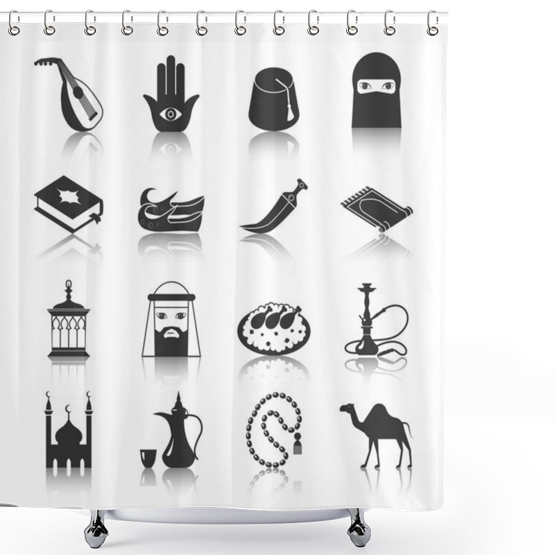 Personality  Arabic Culture Icon Shower Curtains