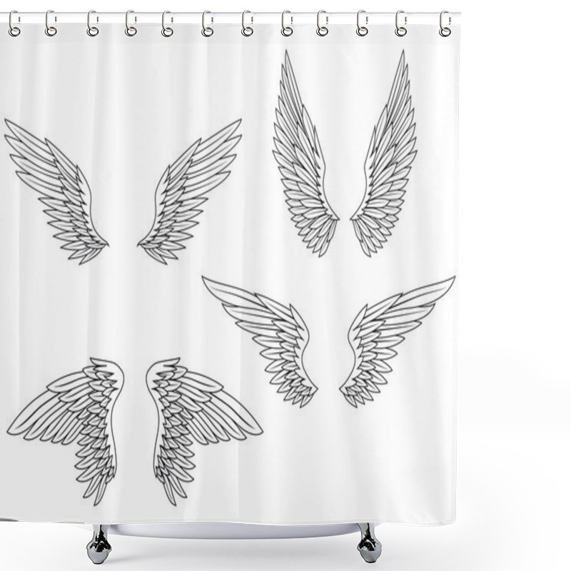 Personality  Wings Set Shower Curtains