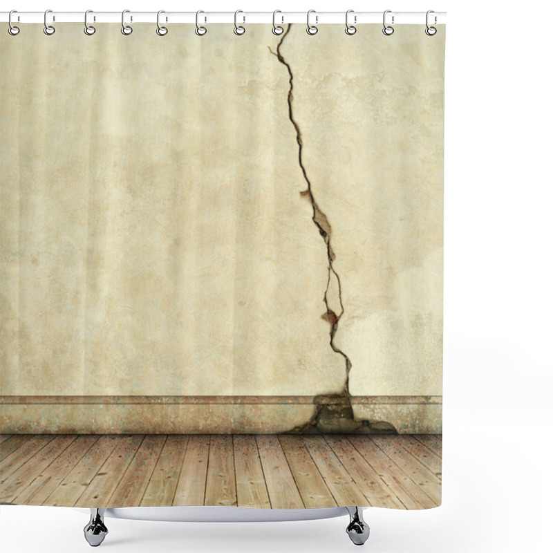 Personality  Cracked Wall Shower Curtains