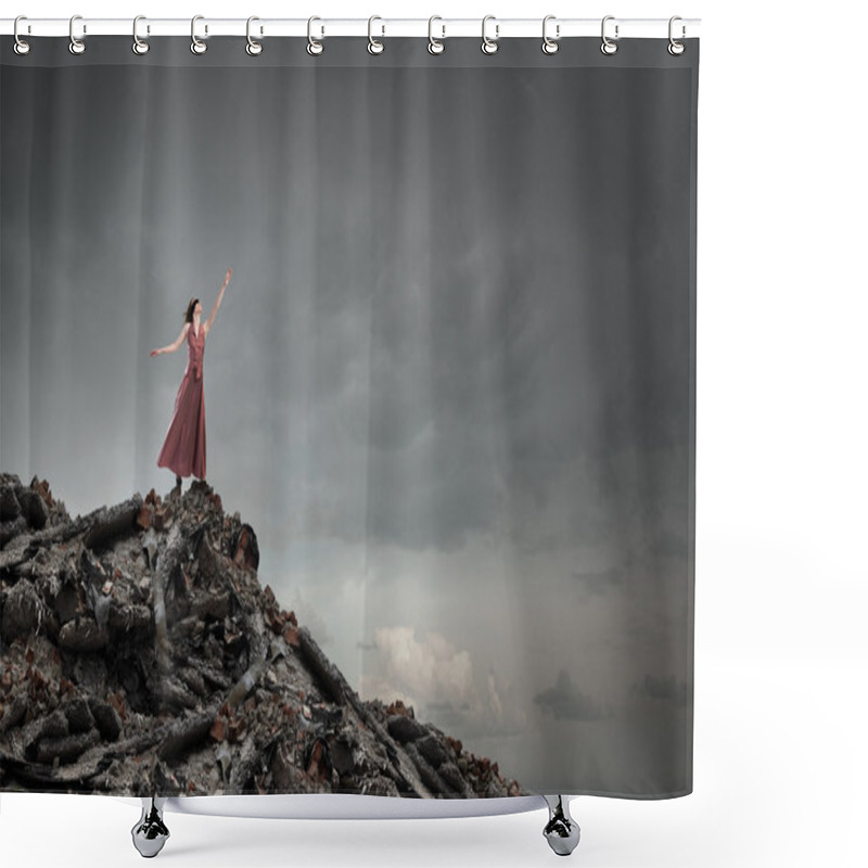 Personality  Lost Woman Shower Curtains