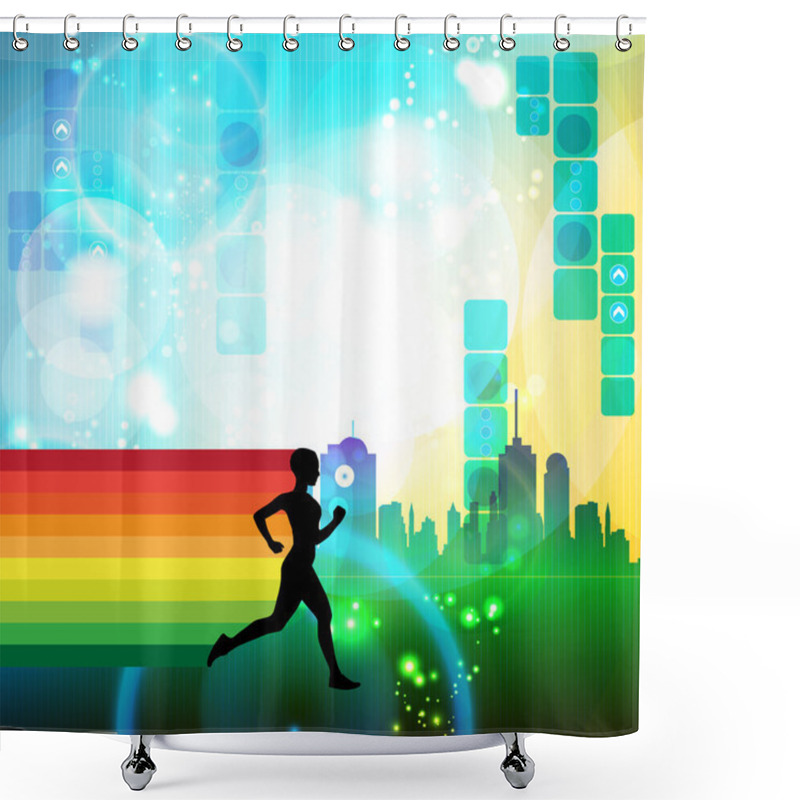 Personality  Sport Illustration Shower Curtains