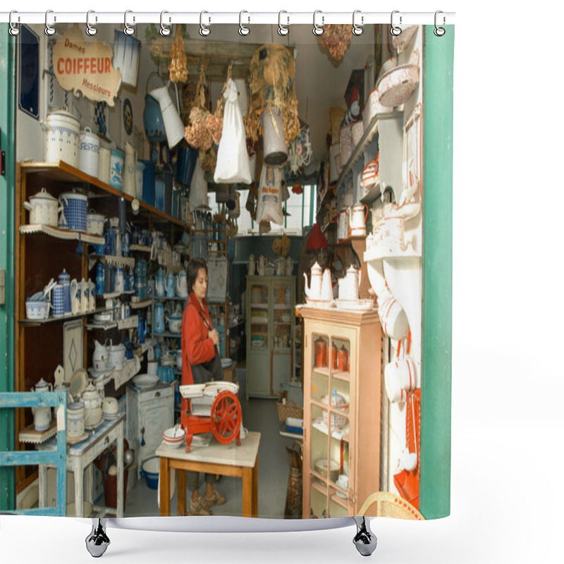 Personality  Market Of Clignancourt At Paris Shower Curtains