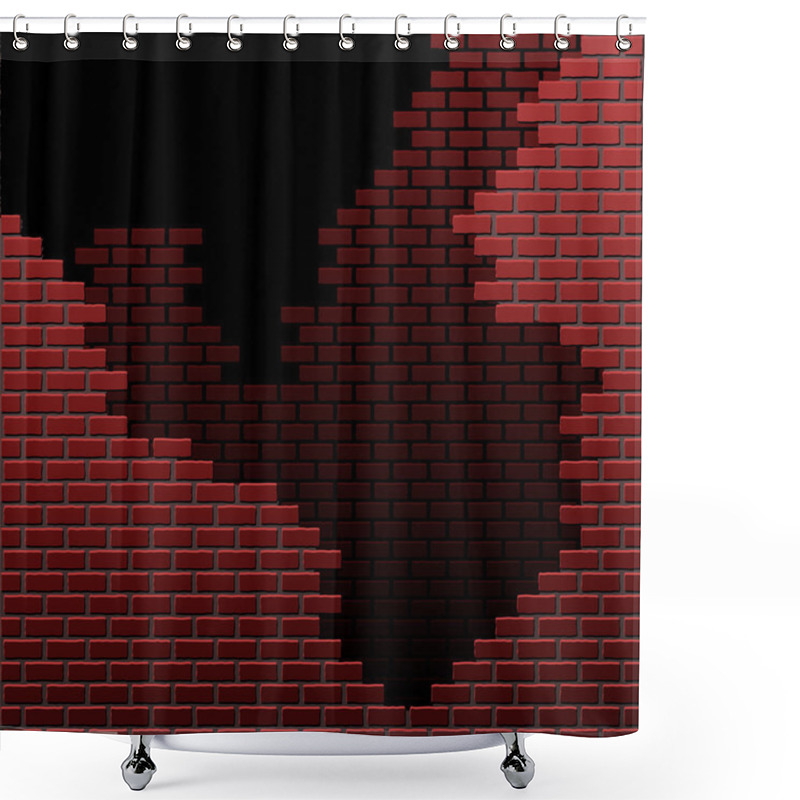 Personality  Crumbling Brick Walls Shower Curtains