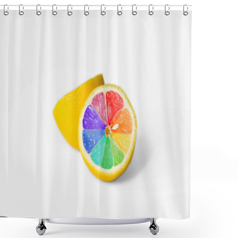 Personality  Coloured Lemon Shower Curtains