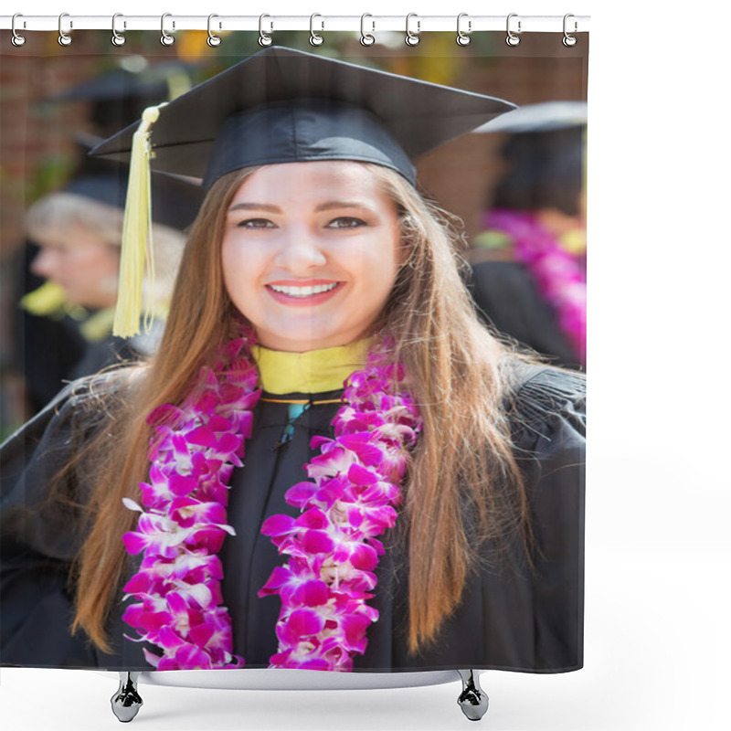 Personality  Smiling Single College Graduate Shower Curtains