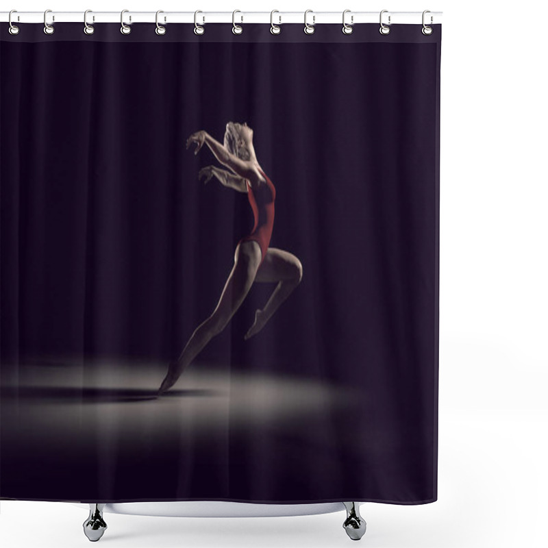 Personality  Young And Beautiful Gymnast Shower Curtains