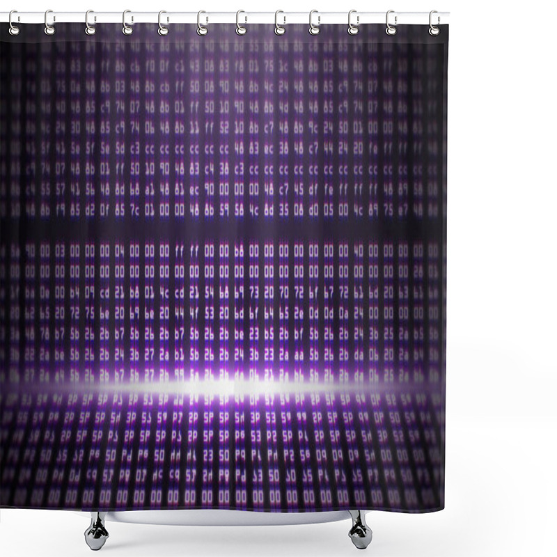 Personality  Purple Programming HEX Code Shower Curtains