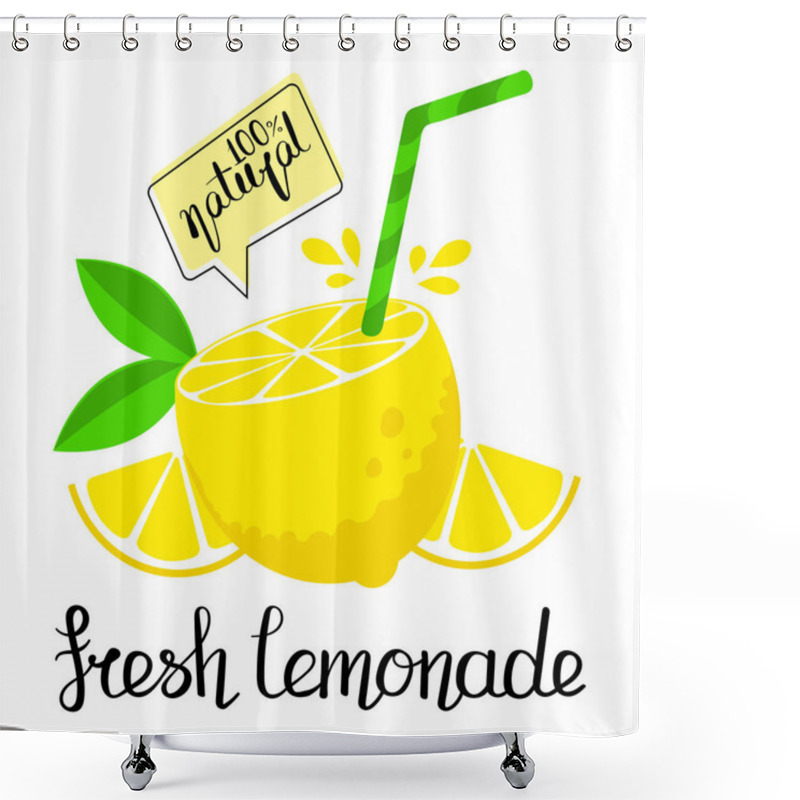 Personality  Lemonade Poster Shower Curtains