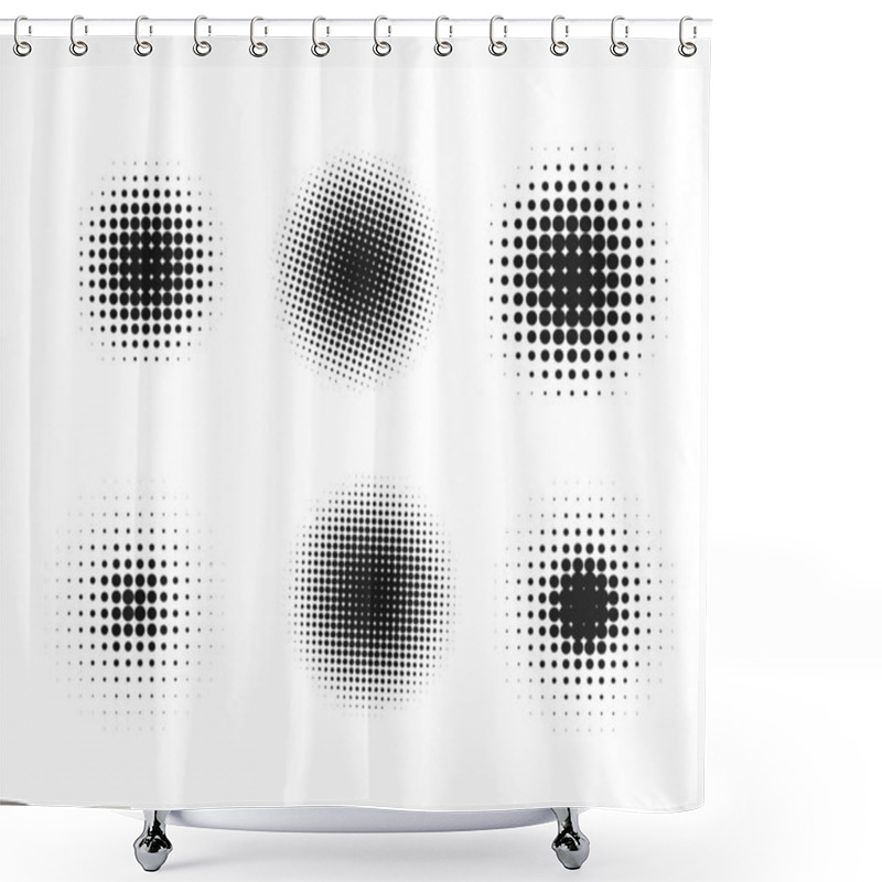 Personality  Abstract Halftone Background.Business Presentation Concept. Shower Curtains