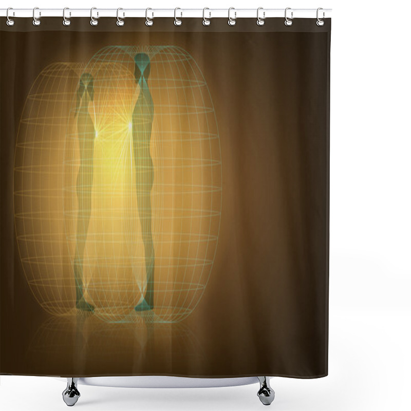 Personality  Auras Interaction Shower Curtains