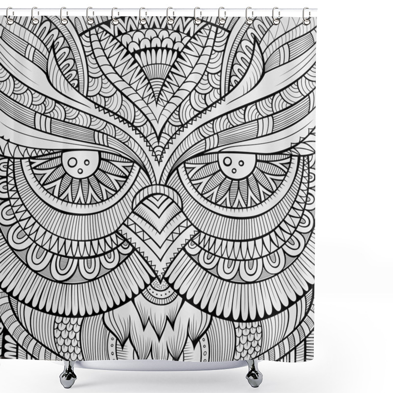 Personality  Decorative Ornamental Owl Background Shower Curtains