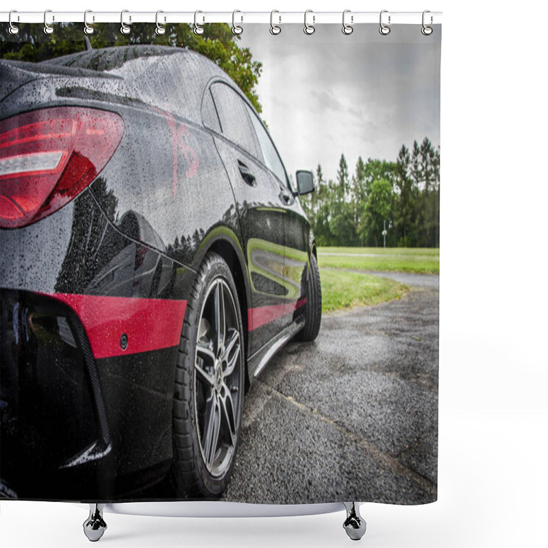 Personality  Closeup Of Mercedes Benz CLA Shower Curtains