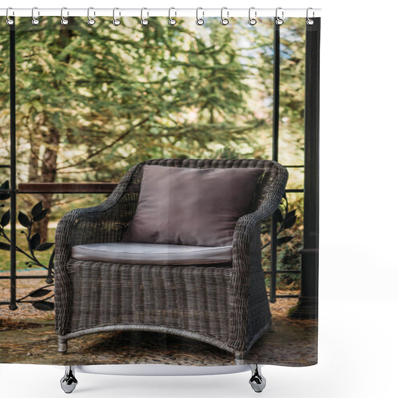 Personality  Wicker Armchair Shower Curtains