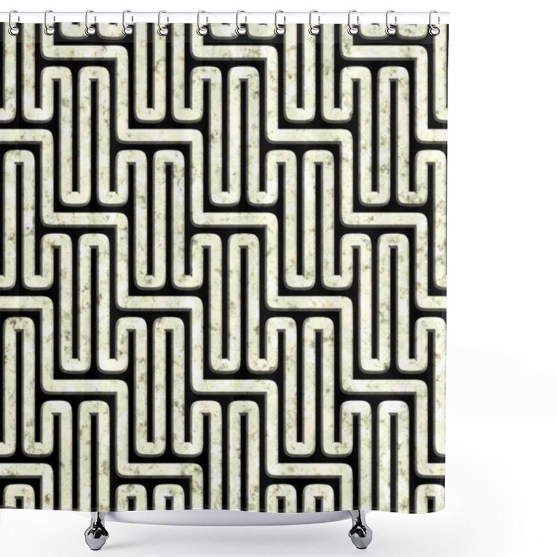 Personality  Labyrinth Shower Curtains