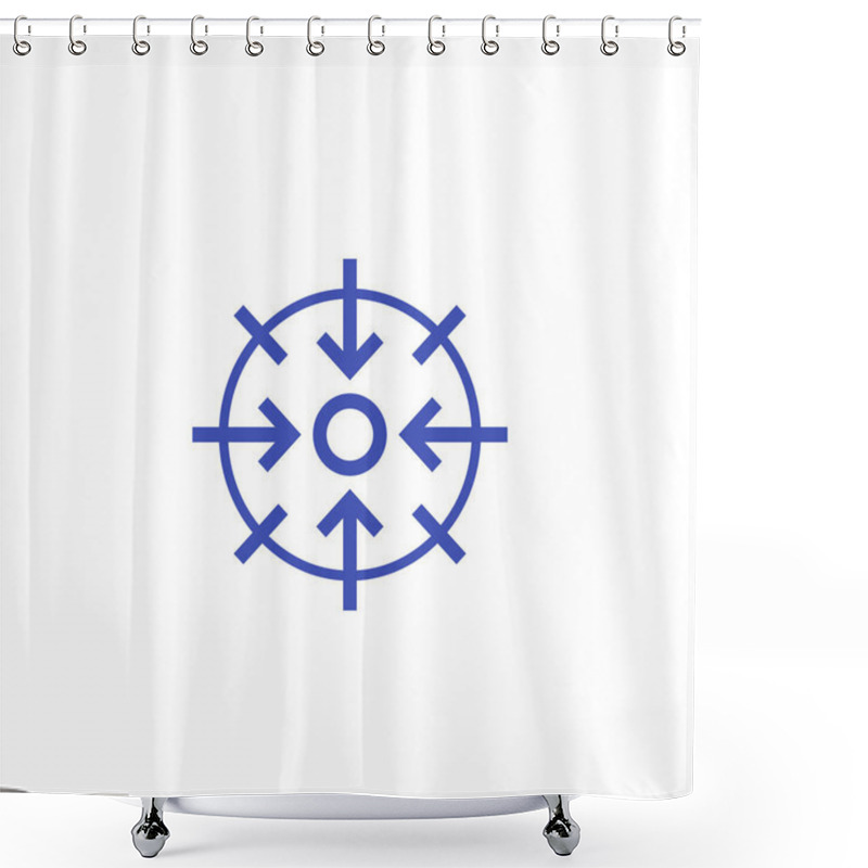 Personality  Specific Focus Vector Icon Shower Curtains