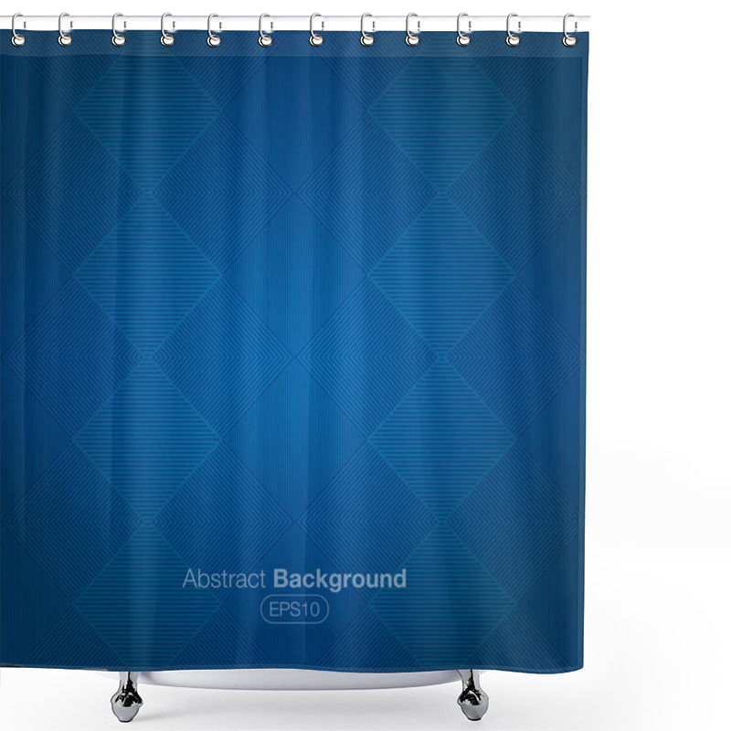 Personality  Blue Tiles Texture Background Shower Curtains