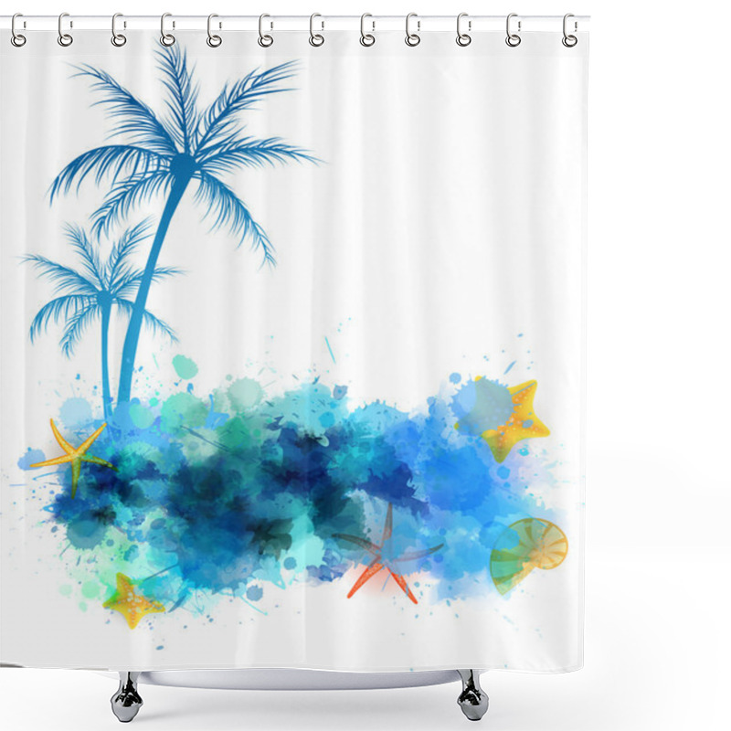 Personality  Summer Background Shower Curtains