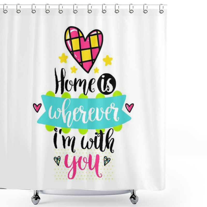 Personality  Vector Hand Drawn Lettering Poster Shower Curtains