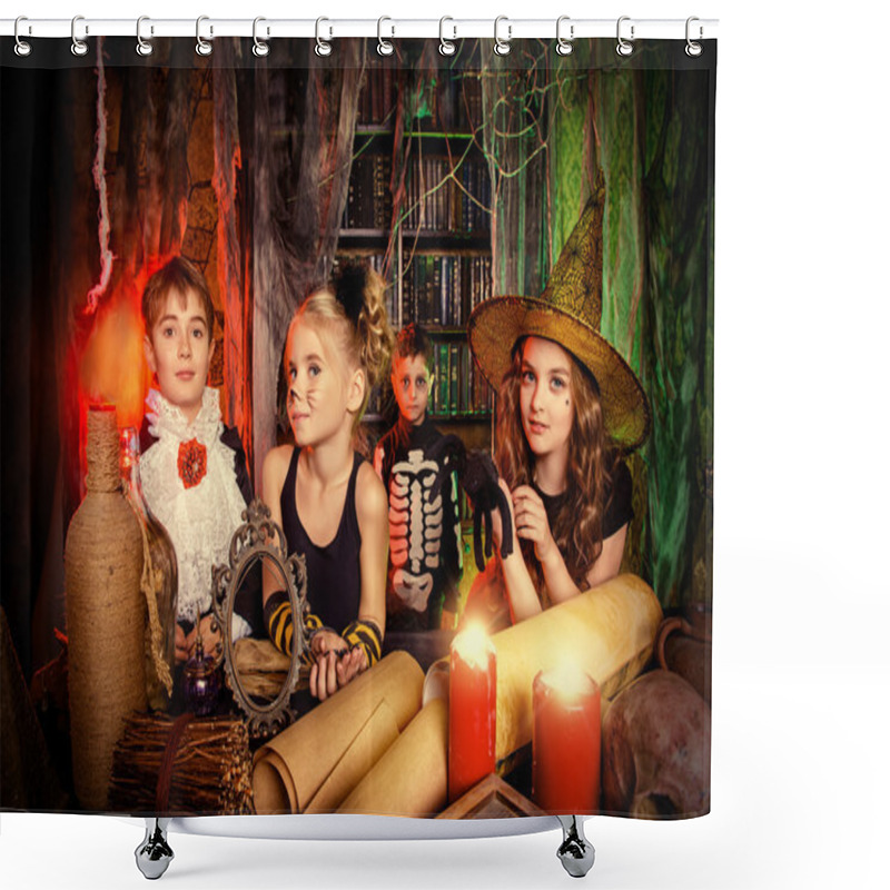 Personality  Magicians All Together Shower Curtains