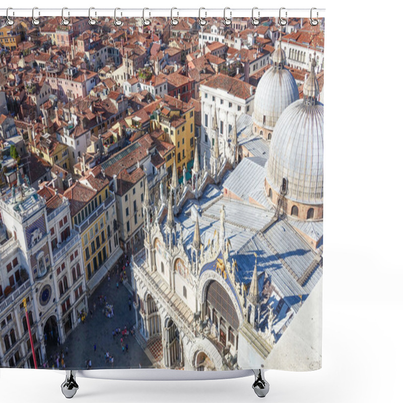 Personality  Aerial View Over St Mark S Square And Basilica San Marco In Venice Shower Curtains