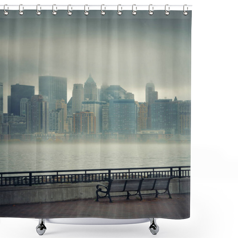 Personality  New York City Downtown Fog Shower Curtains