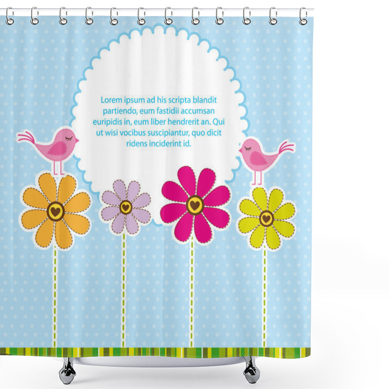 Personality  Cute Flowers Shower Curtains