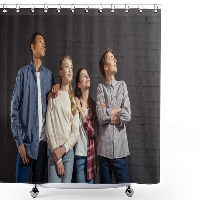 Personality  Group Of Stylish Teenagers Shower Curtains