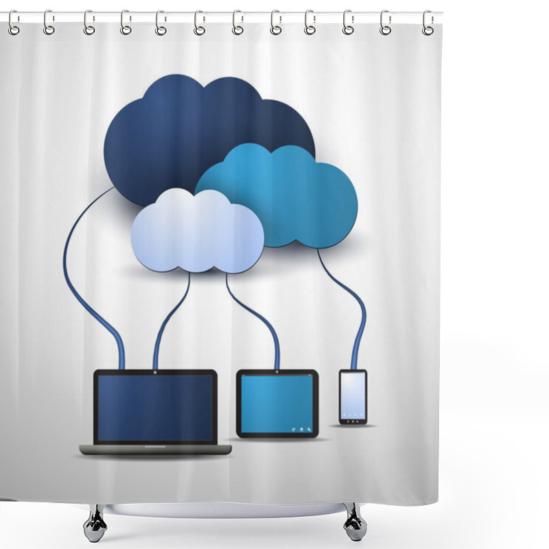 Personality  Cloud Computing Concept Shower Curtains