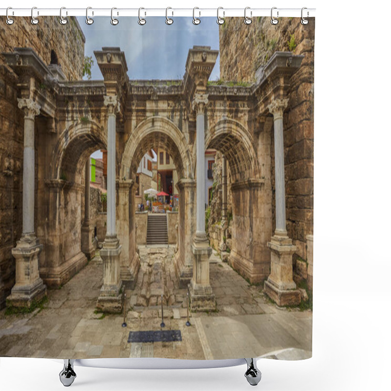 Personality  View Of Hadrian's Gate In Old City Of Antalya Turkey Shower Curtains