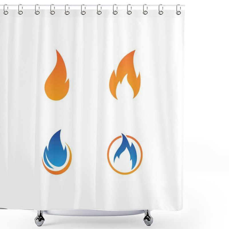 Personality  Fire Flame Logo Shower Curtains