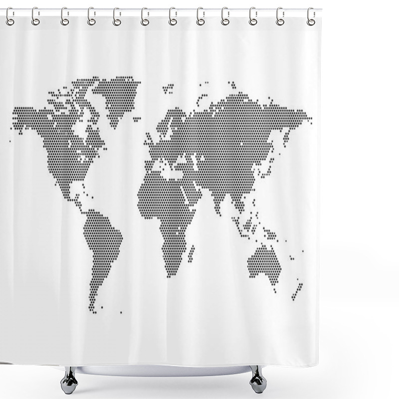 Personality  World Map Shower Curtains