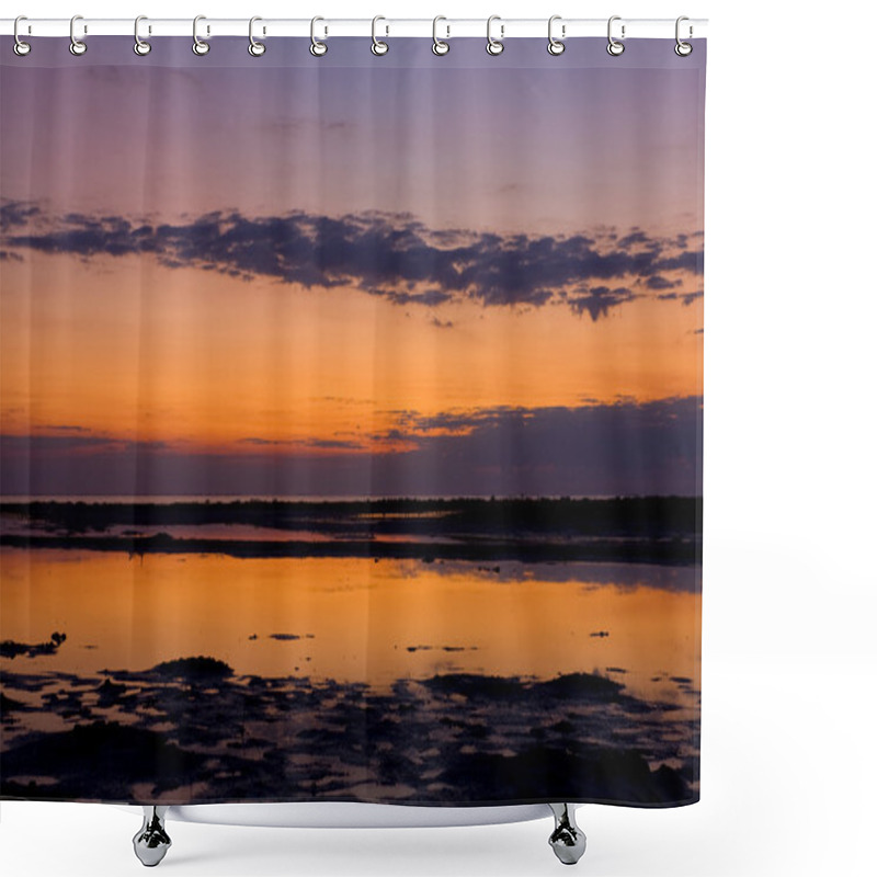 Personality  Nice Night Scene On Lake Shower Curtains