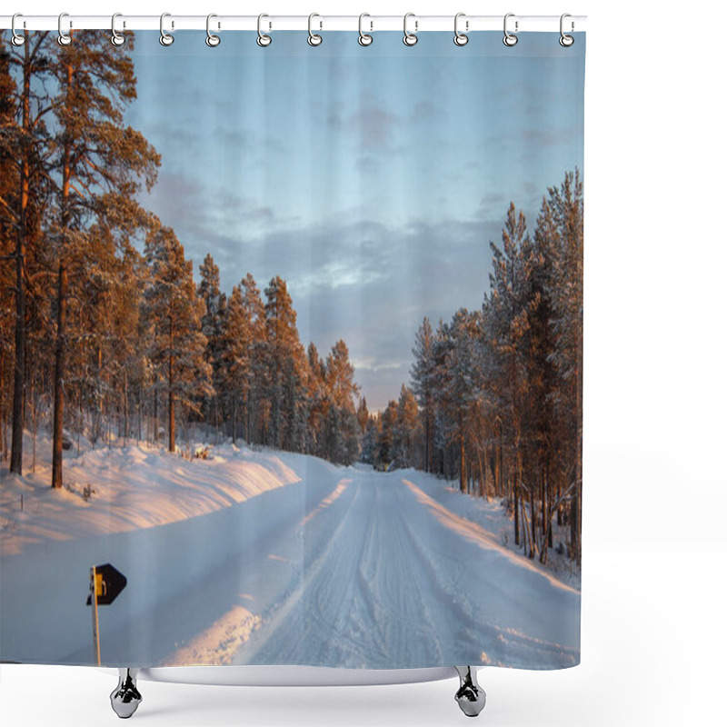 Personality  Arctic Winter Nature Photography In Kiruna Swedish Lapland. Photographed In November. Shower Curtains