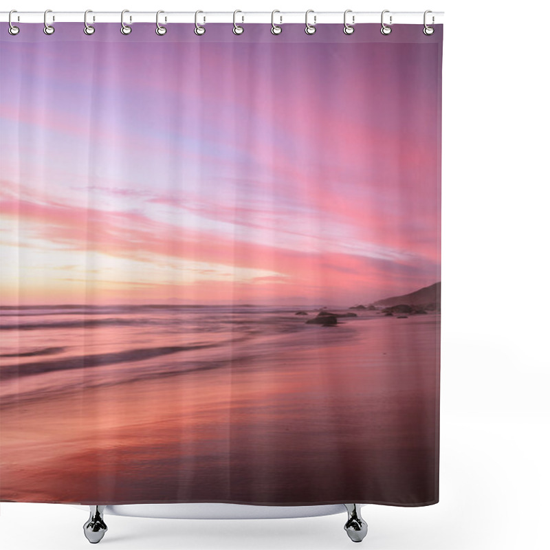 Personality  Pink Sunset Shower Curtains