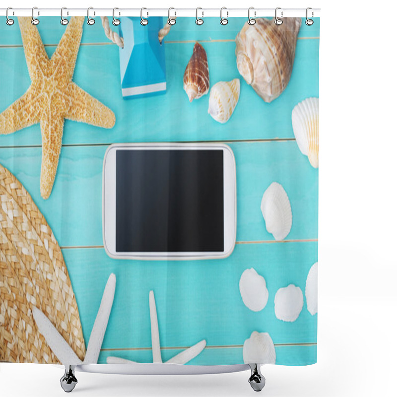 Personality  Gadgets With Starfishes, Sea Shells  Shower Curtains