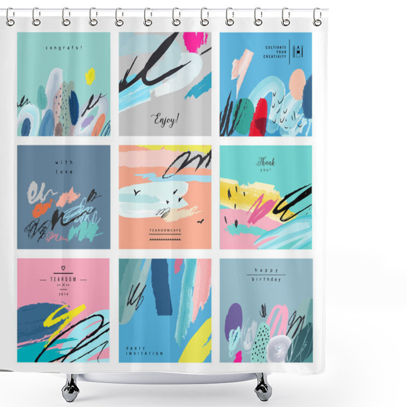 Personality  Artistic Creative Universal Cards. Shower Curtains