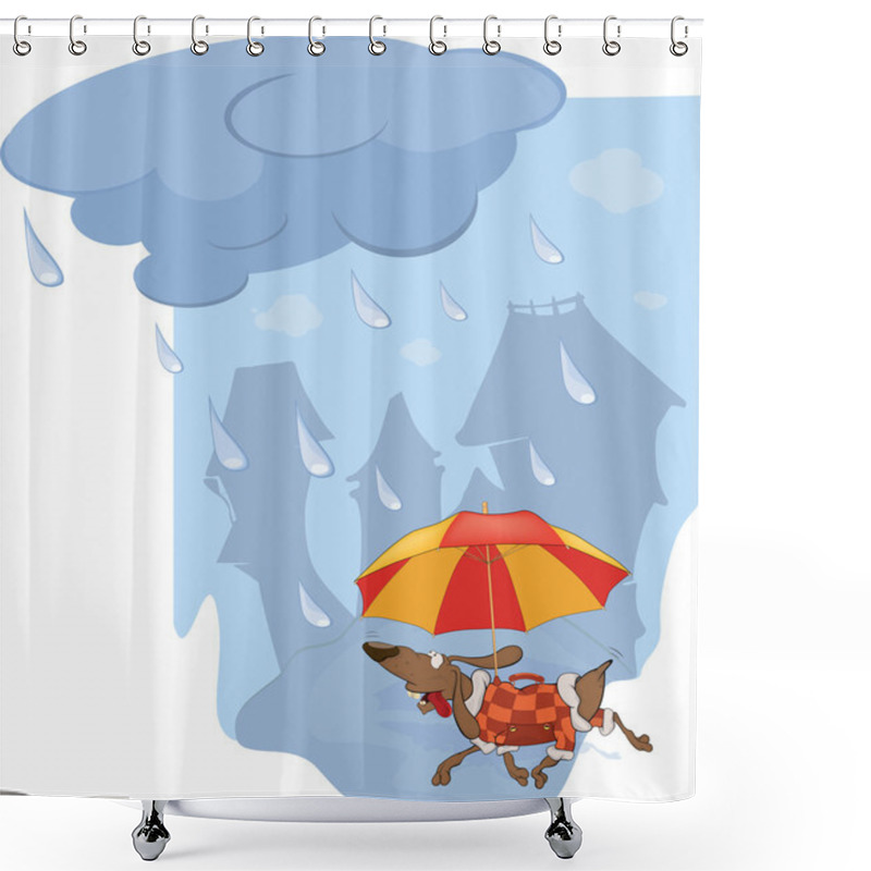 Personality  The Rate And Umbrella Shower Curtains