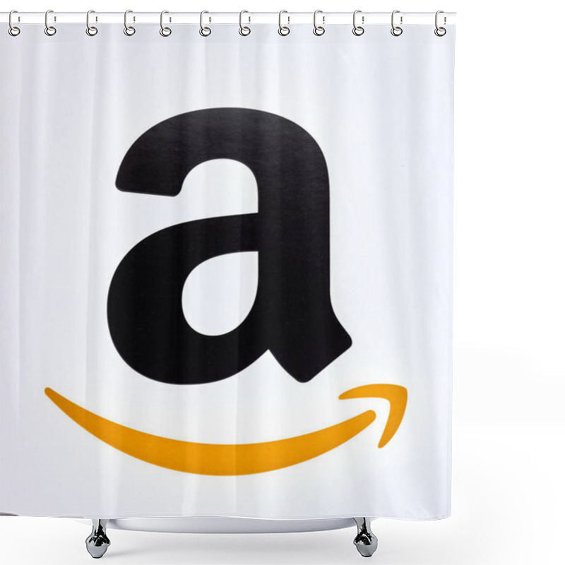 Personality  Amazon Logo On A White Background. Shower Curtains