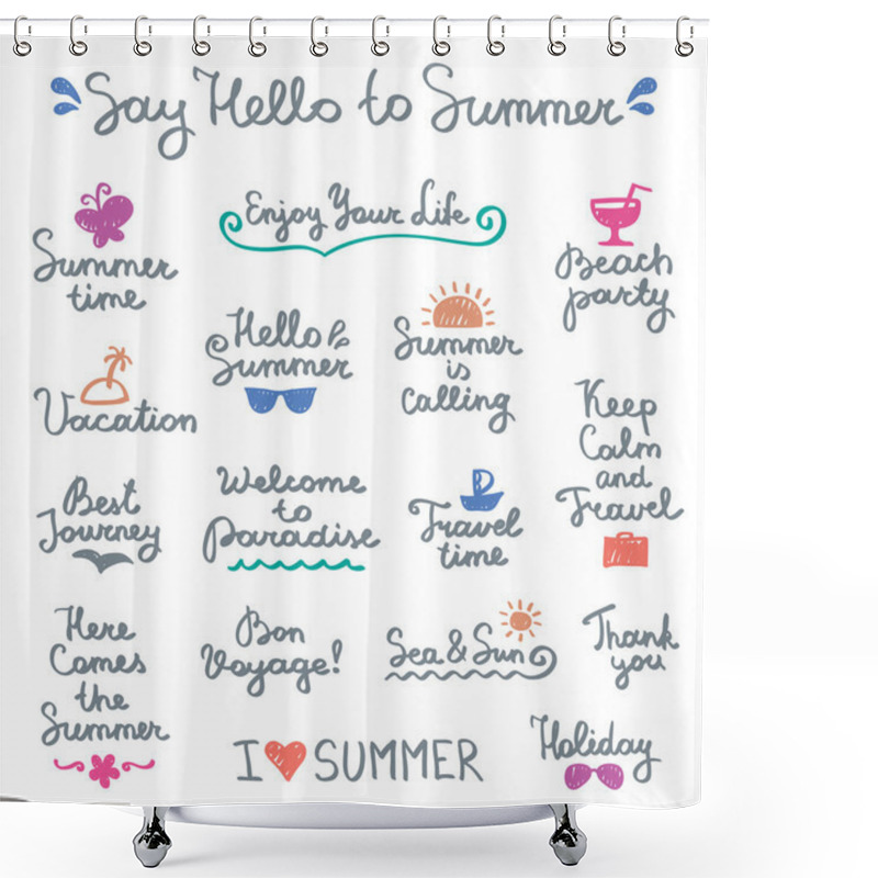 Personality  Summer Letterings Shower Curtains