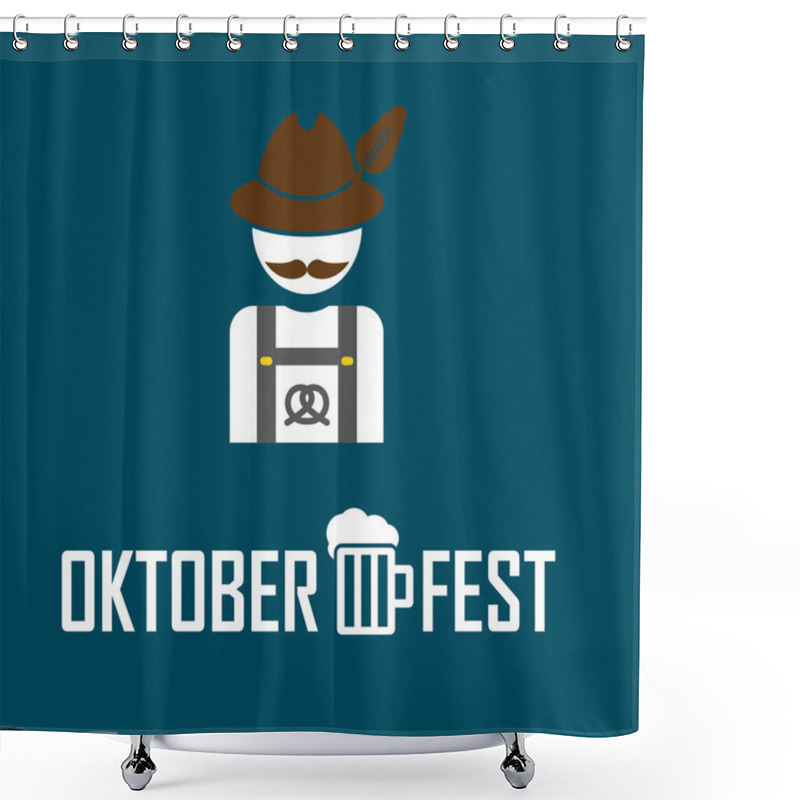 Personality  Greeting Card Oktoberfest Design Shower Curtains