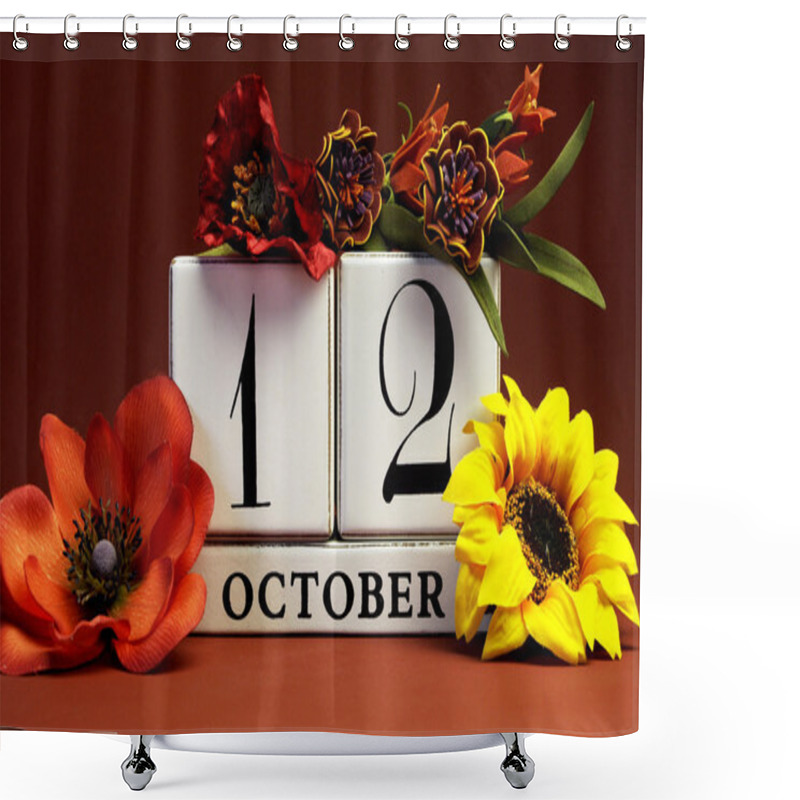 Personality  Seasonal Save The Date Calendar For Individual October Date Shower Curtains