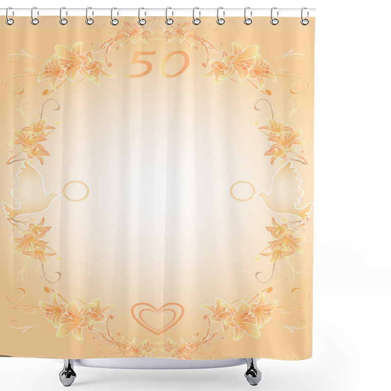 Personality  Wedding Card Or Invitation Shower Curtains