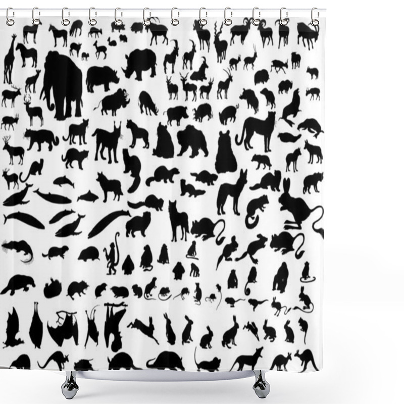 Personality  Vector Animals Shower Curtains