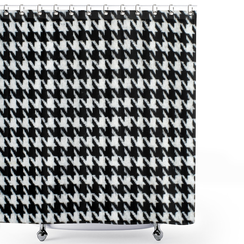 Personality  Black And White Houndstooth Pattern. Shower Curtains