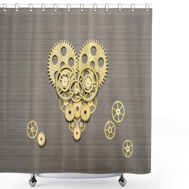 Personality  Heart Mechanism Shower Curtains