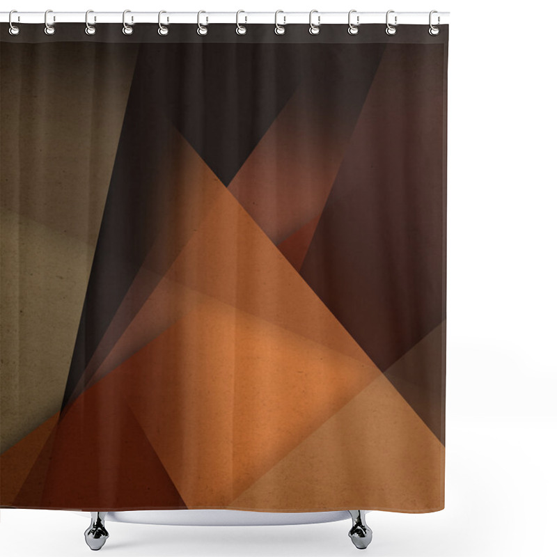 Personality  Brown Shapes Grunge Background Shower Curtains