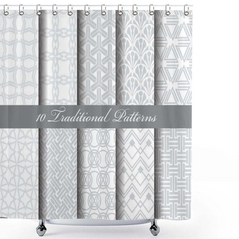 Personality  10 Arbic Patterns Shower Curtains